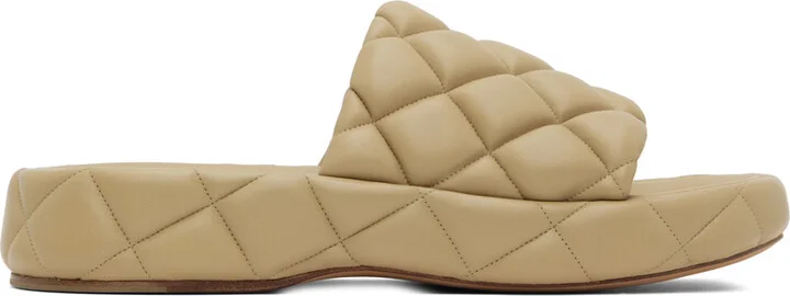 Bottega Veneta Beige Padded Sandals