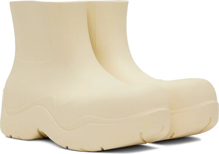 Bottega Veneta Beige Puddle Boot - Image 4
