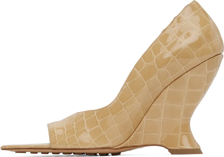 Bottega Veneta Beige Punta Heeled Sandals - Image 3