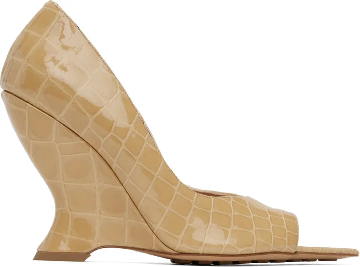 Bottega Veneta Beige Punta Heeled Sandals