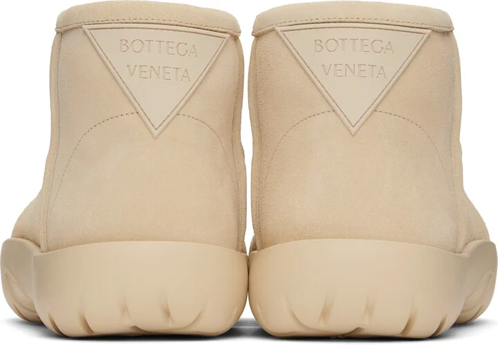 Bottega Veneta Beige Snap Ankle Boots - Image 2