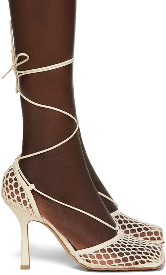 Bottega Veneta Beige Stretch Heels