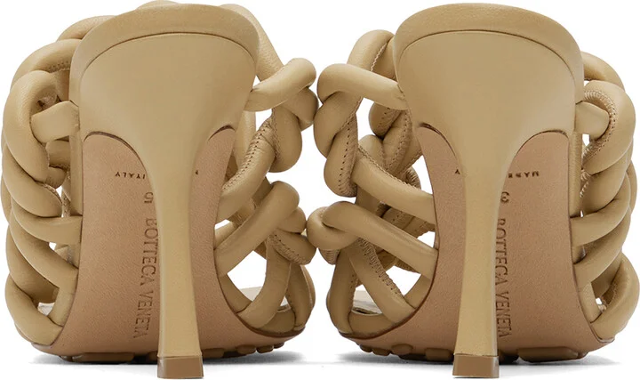 Bottega Veneta Beige Stretch Mules - Image 2