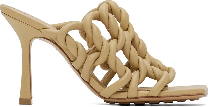 Bottega Veneta Beige Stretch Mules