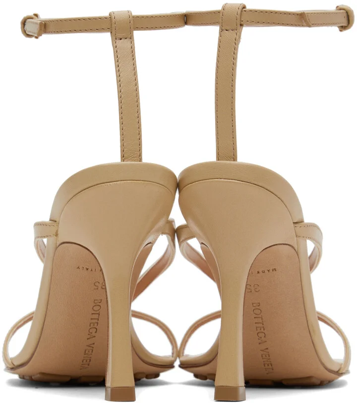 Bottega Veneta Beige Stretch Sandals - Image 2