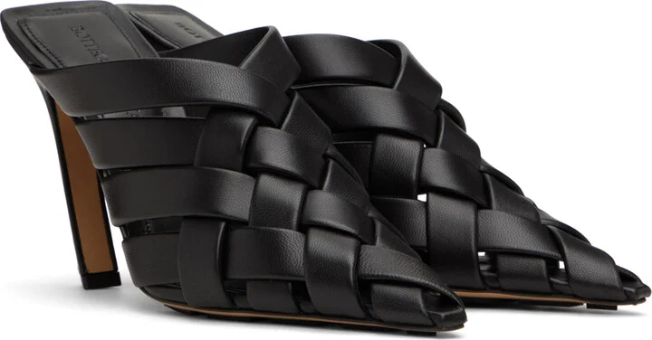 Bottega Veneta Black Alfie Mules - Image 4