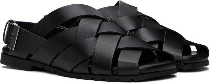 Bottega Veneta Black Alfie Sandals - Image 4