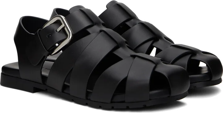 Bottega Veneta Black Alfie Sandals - Image 4