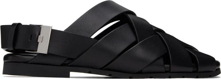 Bottega Veneta Black Alfie Sandals