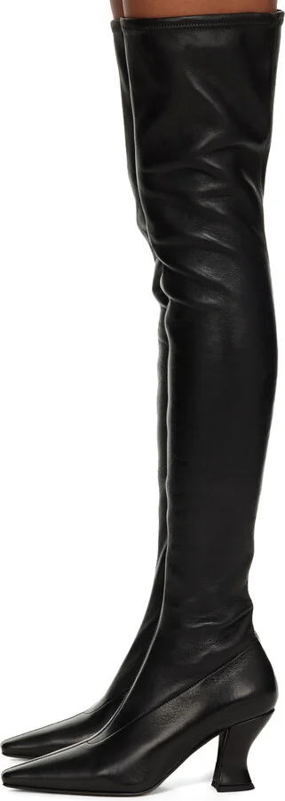 Bottega Veneta Black Almond Boots - Image 3