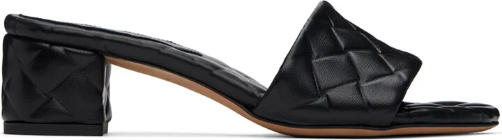 Bottega Veneta Black Amy Mules