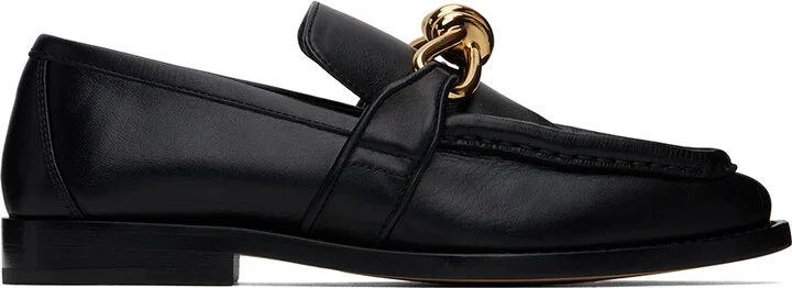 Bottega Veneta Black Astaire Loafers