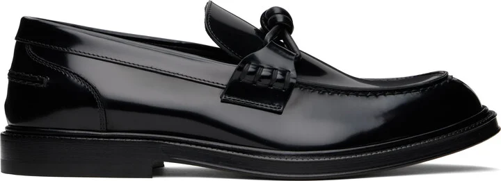 Bottega Veneta Black Astaire Loafers