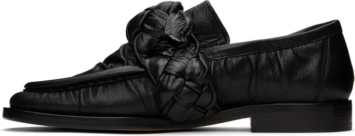 Bottega Veneta Black Braided Loafers - Image 3