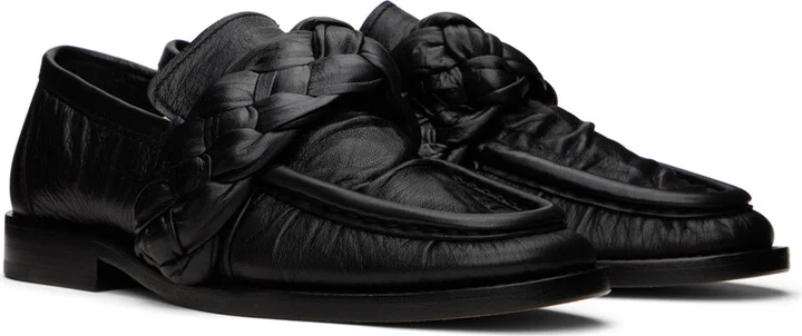 Bottega Veneta Black Braided Loafers - Image 4