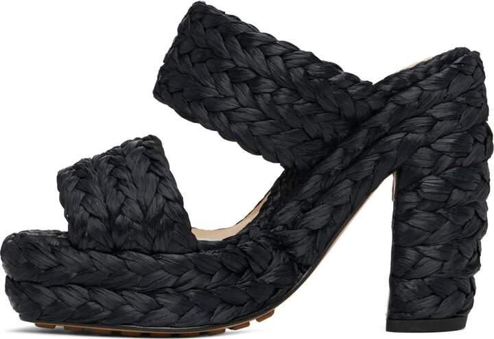 Bottega Veneta Black Canalazzo Sandals - Image 3