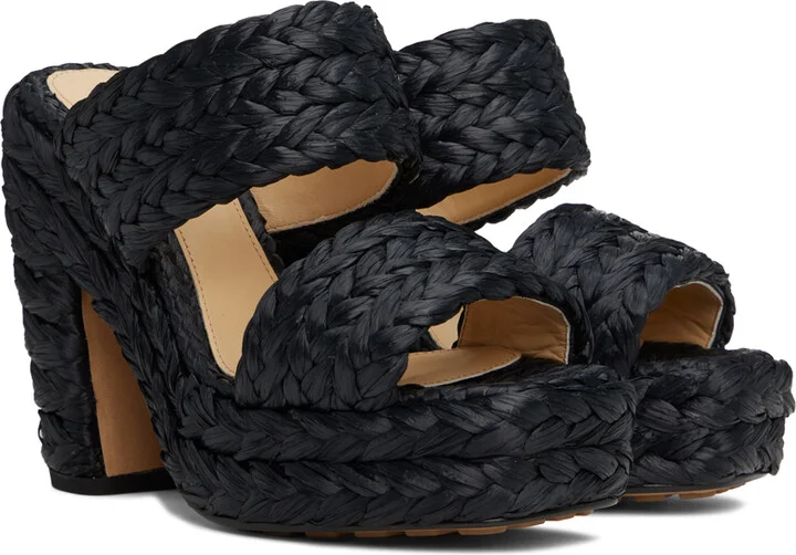 Bottega Veneta Black Canalazzo Sandals - Image 4