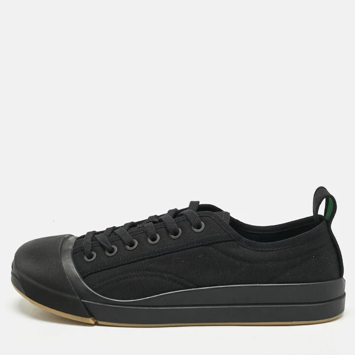 Bottega Veneta Black Canvas Vulcanized Sneakers Size 44