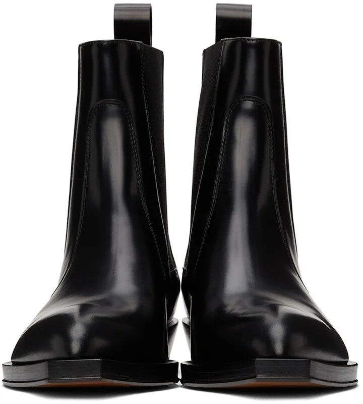Bottega Veneta Black Chisel Chelsea Boots - Image 2