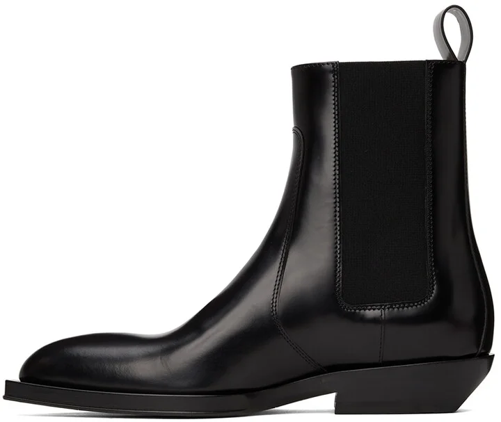 Bottega Veneta Black Chisel Chelsea Boots - Image 3