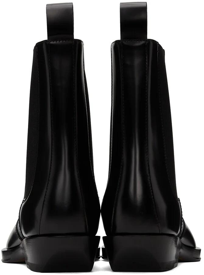 Bottega Veneta Black Chisel Chelsea Boots - Image 4