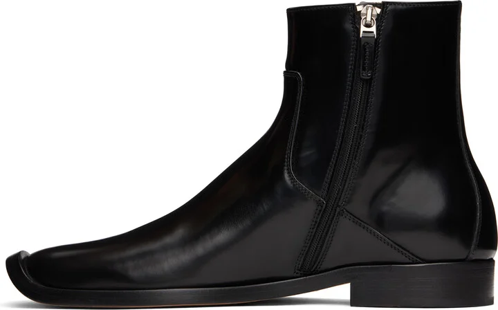 Bottega Veneta Black Comma Ankle Boots - Image 3