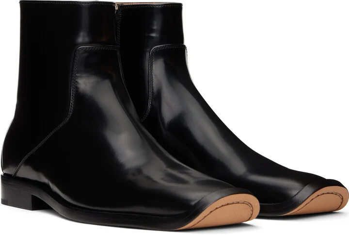 Bottega Veneta Black Comma Ankle Boots - Image 4