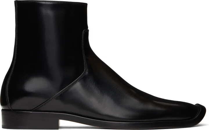 Bottega Veneta Black Comma Ankle Boots