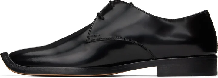 Bottega Veneta Black Comma Lace-Up Derbys - Image 3