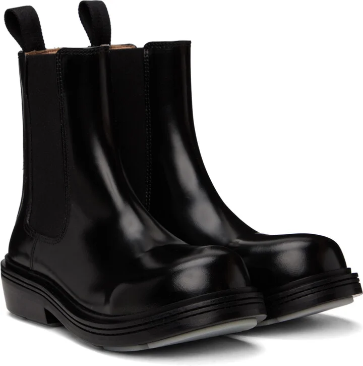 Bottega Veneta Black Fireman Chelsea Boots - Image 4