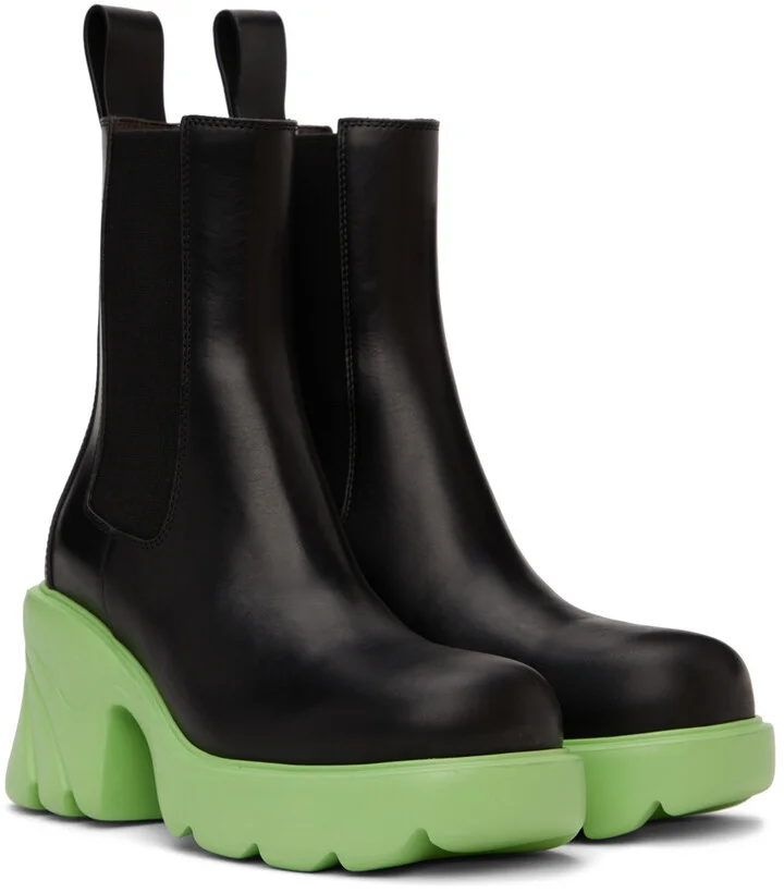 Bottega Veneta Black Flash Chelsea Boots - Image 4