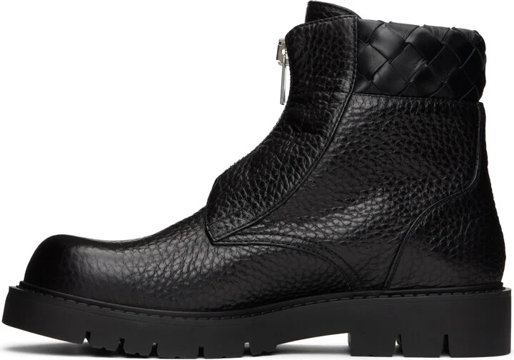 Bottega Veneta Black Haddock Ankle Boots - Image 3