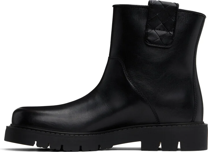 Bottega Veneta Black Haddock Ankle Boots - Image 3
