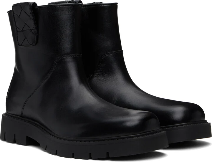 Bottega Veneta Black Haddock Ankle Boots - Image 4