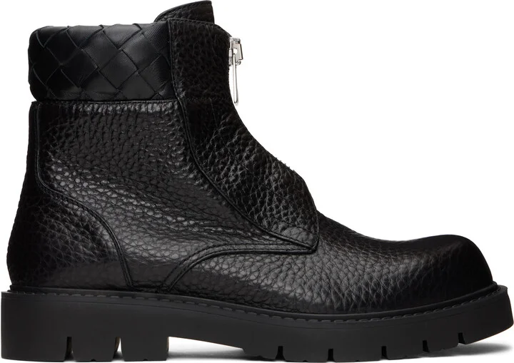 Bottega Veneta Black Haddock Ankle Boots