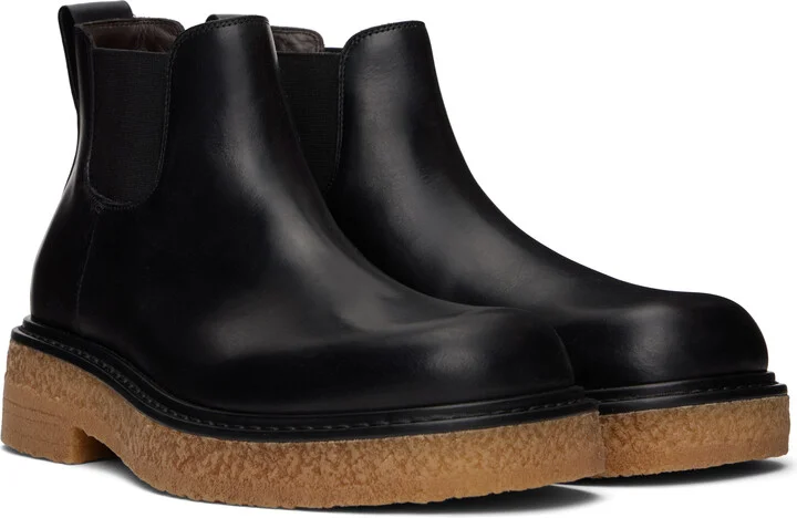 Bottega Veneta Black Haddock Chelsea Boots - Image 4
