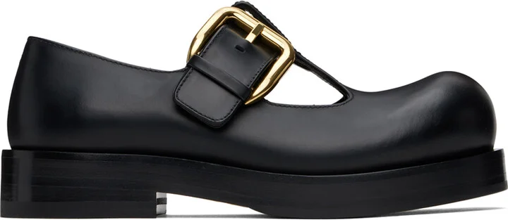 Bottega Veneta Black Helium Mary-Jane Loafers