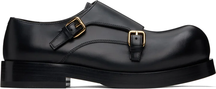 Bottega Veneta Black Helium Monkstraps