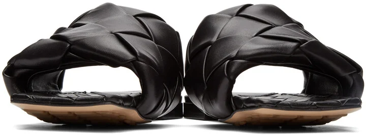 Bottega Veneta Black Intrecciato Lido Sandals - Image 2