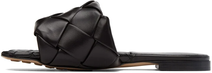 Bottega Veneta Black Intrecciato Lido Sandals - Image 3