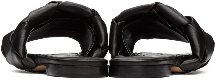 Bottega Veneta Black Intrecciato Lido Sandals - Image 4