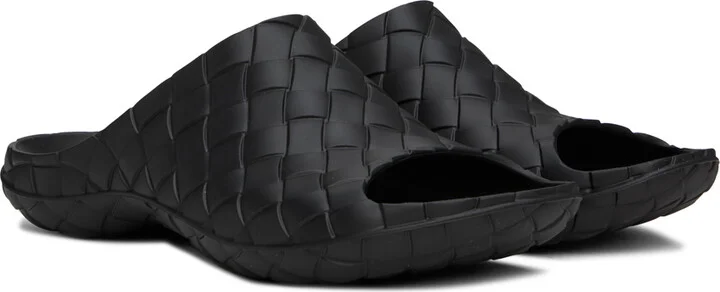 Bottega Veneta Black Intrecciato Sandals - Image 4