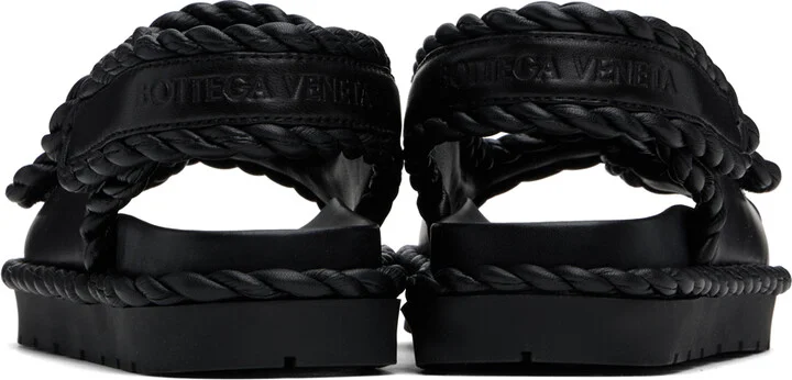 Bottega Veneta Black Jack Flat Sandals - Image 2