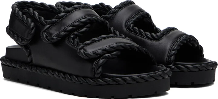 Bottega Veneta Black Jack Flat Sandals - Image 4