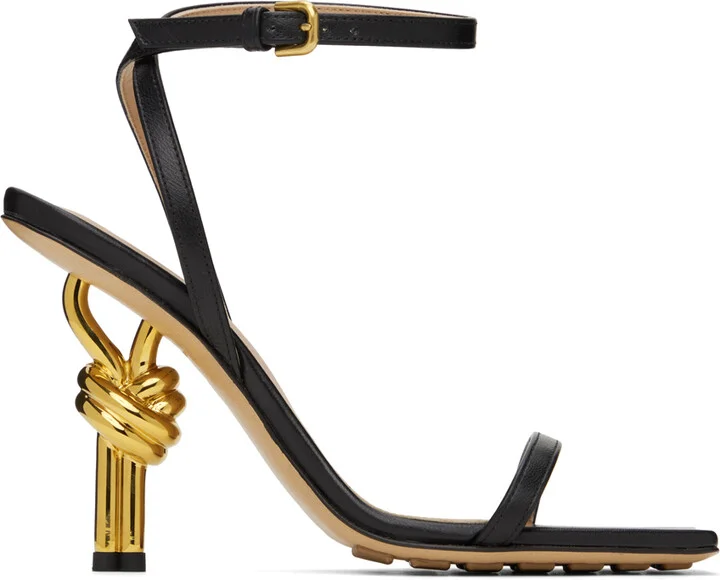 Bottega Veneta Black Knot Sandals