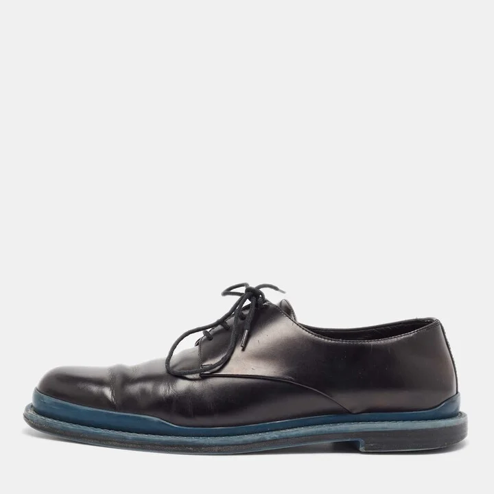 Bottega Veneta Black Leather Lace Up Derby Size 44