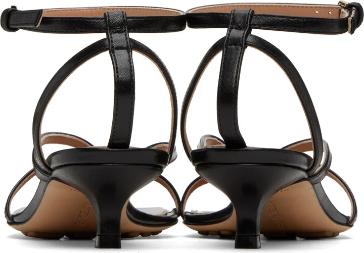 Bottega Veneta Black Lounge Heeled Sandals - Image 2