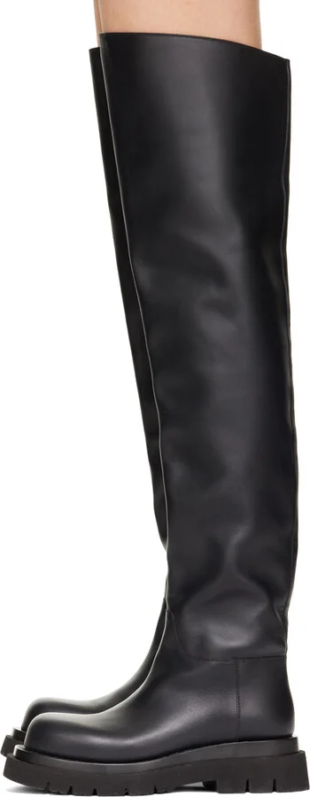 Bottega Veneta Black Lug Boots - Image 3