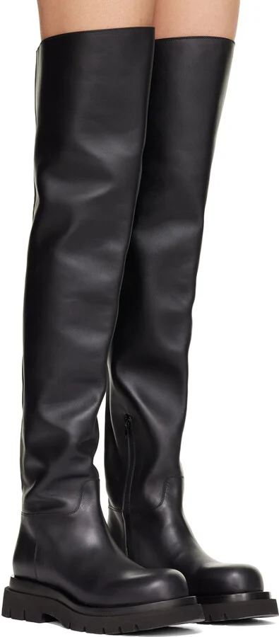Bottega Veneta Black Lug Boots - Image 4