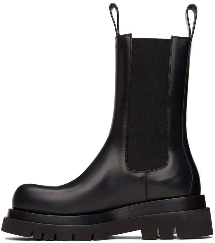 Bottega Veneta Black Lug Chelsea Boots - Image 3